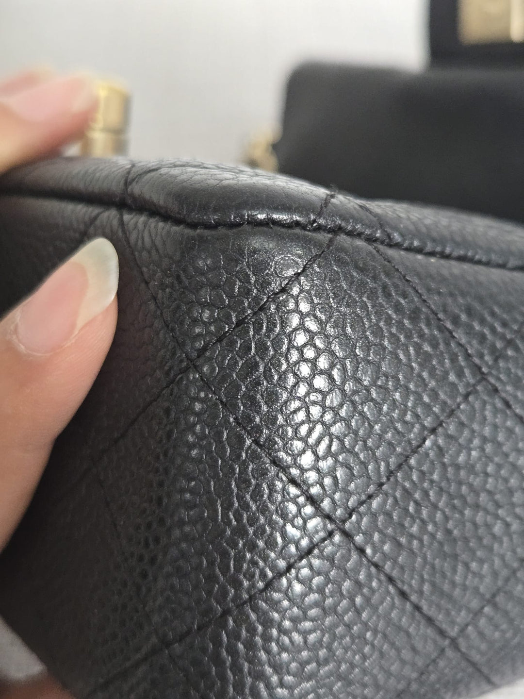 CHANEL series 20 Black Caviar Brushed GHW Mini rectangular Flap Bag