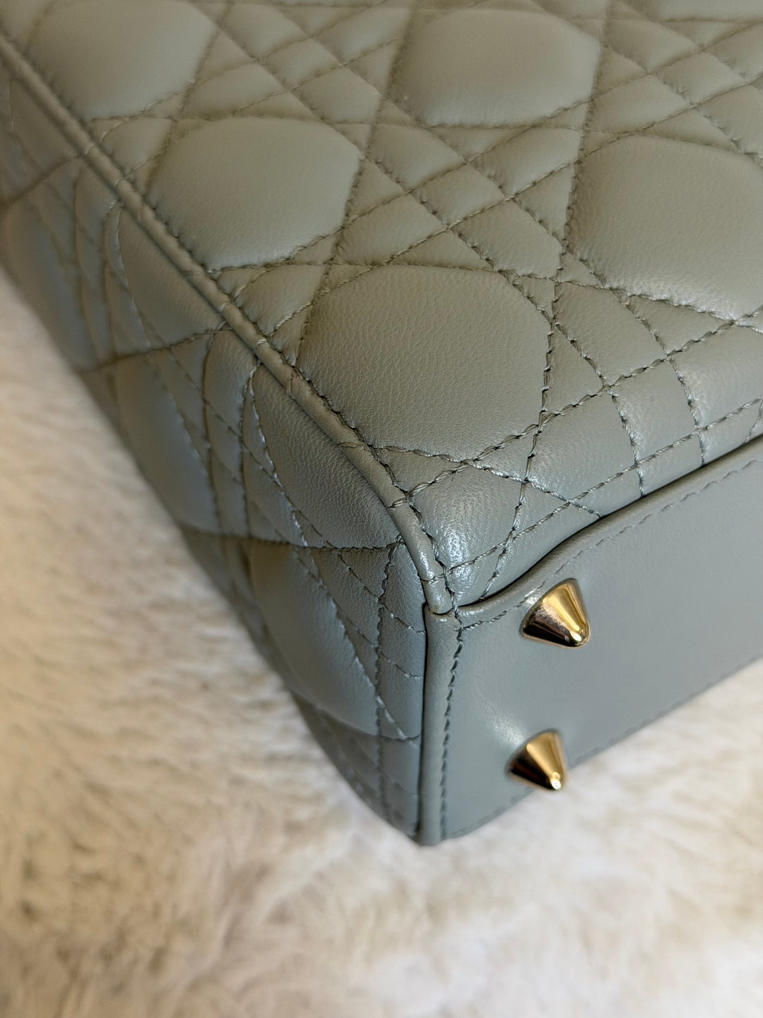 DIOR Lady Dior Grey Lambskin ABCDior size Small 2022 LGHW