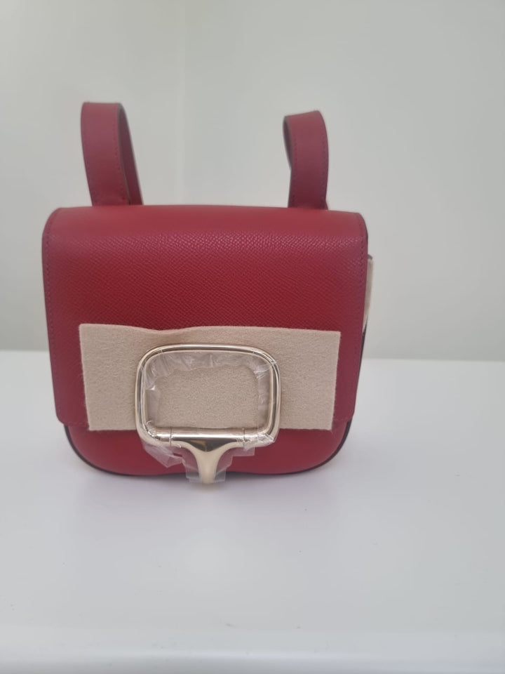Hermès 2025 Mini Della Cavalleria Rouge Garamce Epsom Leather GHW