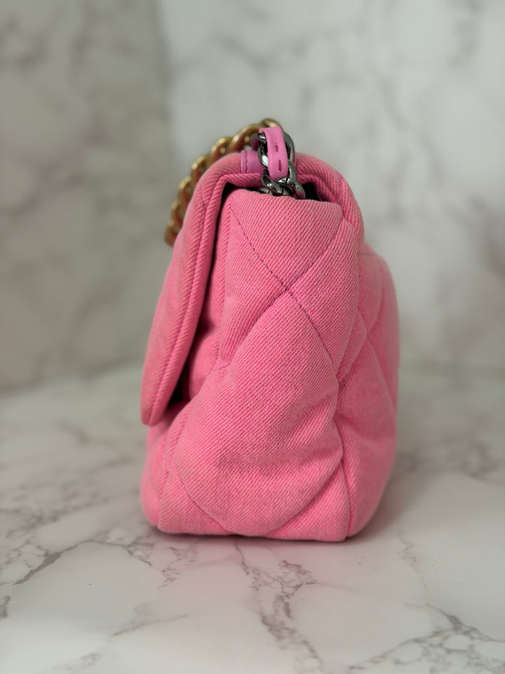 CHANEL 21S 2021 series 31 Pink Denim 19 size Small Flap Bag