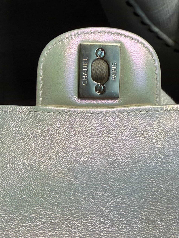 CHANEL series 31 Iridescent Ivory Calf Skin LGHW Mini Rectangular Flap Bag 20B collection 2020