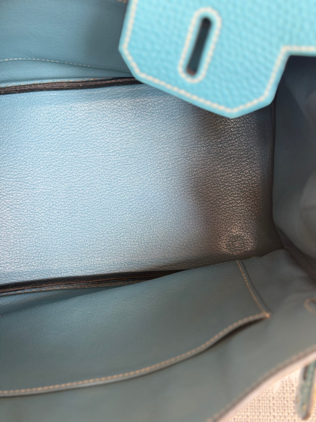 HERMÈS Bleu Jean Togo Leather GHW Birkin 30 Stamp H in Sq 2004