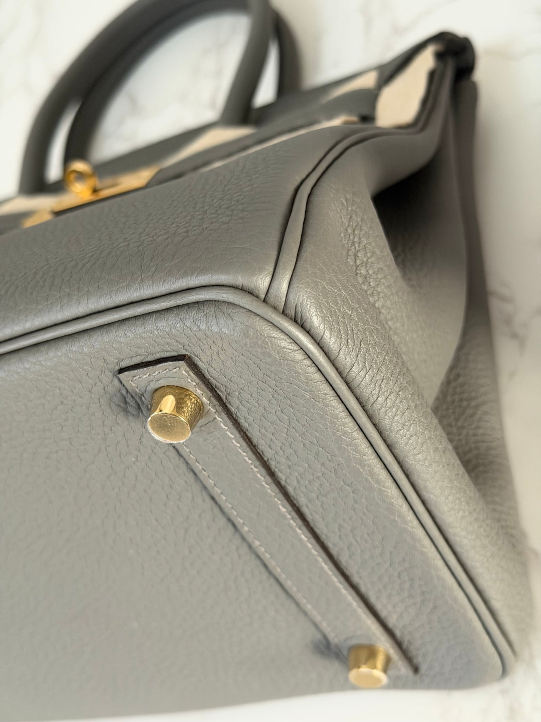 Hermes Birkin 30 Gris Meyer Togo Leather GHW Stamp U 2022