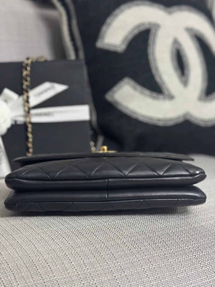 Chanel series 29 (2019) Black Lambskin LGHW Trendy CC Shoulder Flap Bag