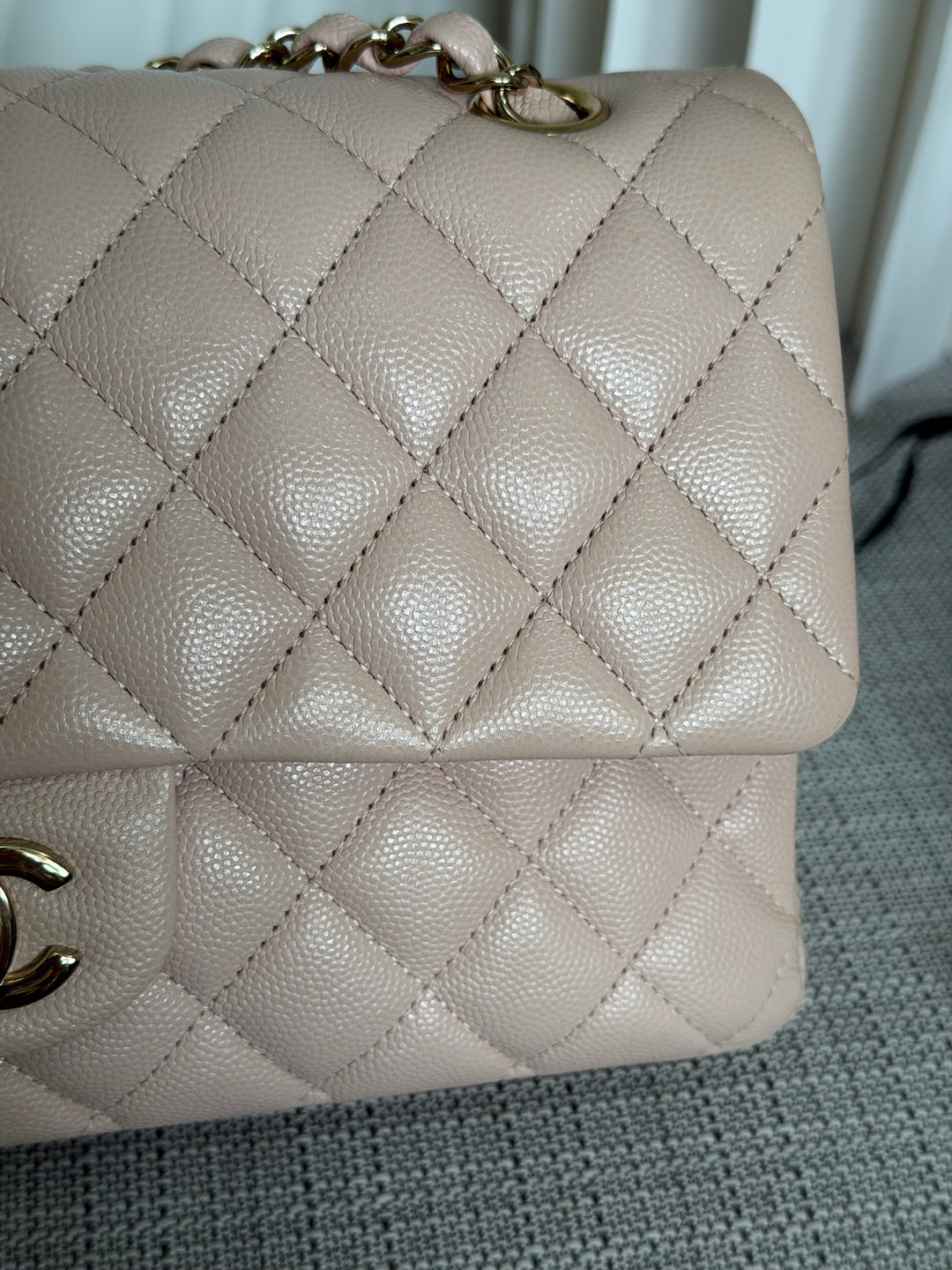 CHANEL 21C 2021 Rose Clair Caviar LGHW Medium ML 11.12 Timeless Classic Double Flap Bag