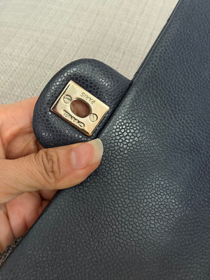 CHANEL series 19 Navy Caviar SHW Mini Rectangular Flap Bag 2014