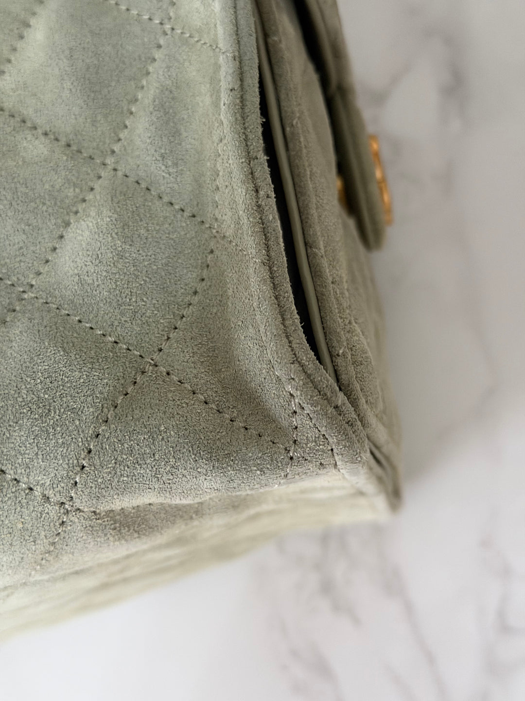 CHANEL 25C 2025 Khaki Suede Aged GHW 25 Hobo Bag size Medium