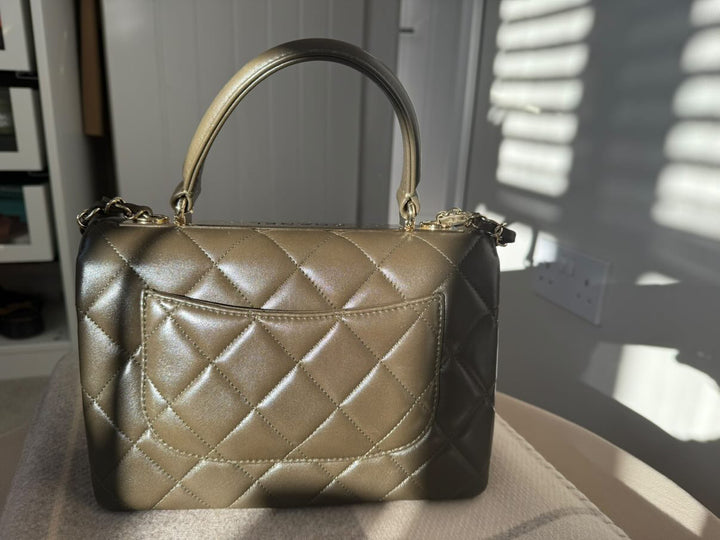 CHANEL series 23 2016 Khaki Green Lambskin LGHW Trendy CC Flap bag size Small with detachable chain