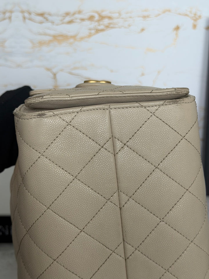 CHANEL Beige Caviar Aged GHW 25 Hobo Bag size SMALL 2025 25S collection