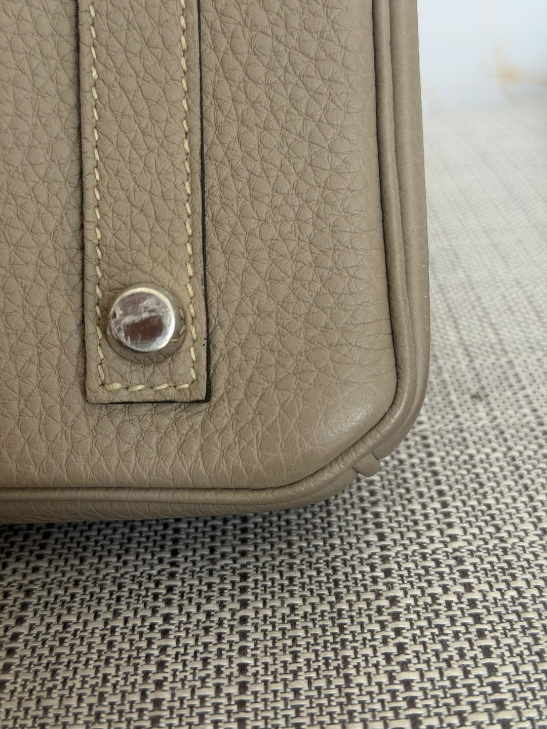 Hermès Gris Tourterelle Togo Leather PHW Birkin 30 Stamp T 2015