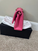 Load image into Gallery viewer, CHANEL 21C collection series 30 Barbie Pink Caviar LGHW Medium Timeless Classic Double Flap Bag

