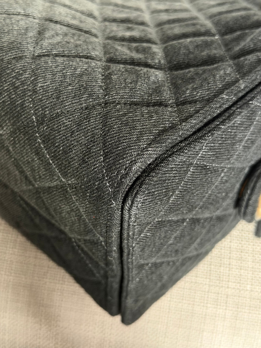 CHANEL 25S 2025 Black Denim Medium 25 Hobo Bag with Detachable Pouch Aged GHW