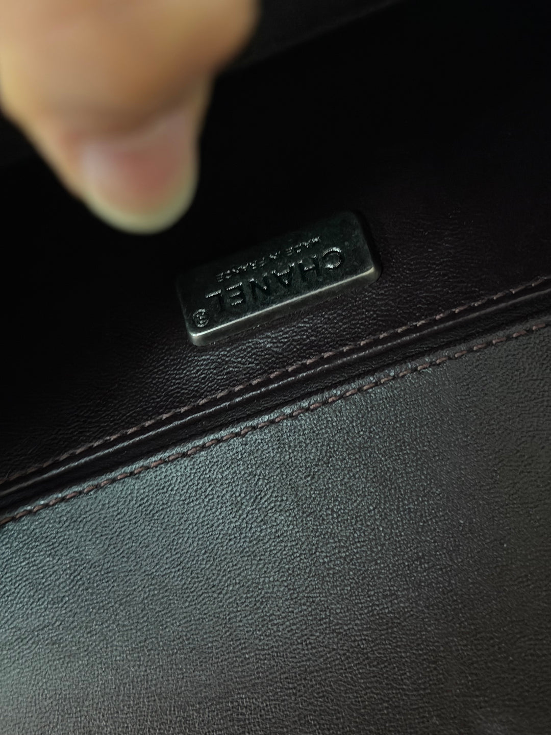 Chanel series 21 2015 Burgundy Lambskin Stingray SMALL Le Boy Flap Bag with Ruthenium HW