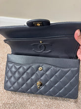 Load image into Gallery viewer, CHANEL 21B 2021 Dark Grey Caviar LGHW Medium ML Timeless Classic Double Flap Bag
