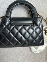 Load image into Gallery viewer, Chanel Kelly Black Calf skin aged GHW Small Shopping Tote
