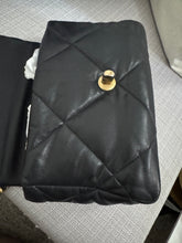 Load image into Gallery viewer, Chanel 19 Flap Bag from series 31 2021 in Black Lambskin Mixed Metal GHW Size Small
