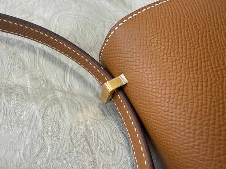 HERMES Constance 18 Gold Epsom Leather GHW Flap bag Stamp B 2023