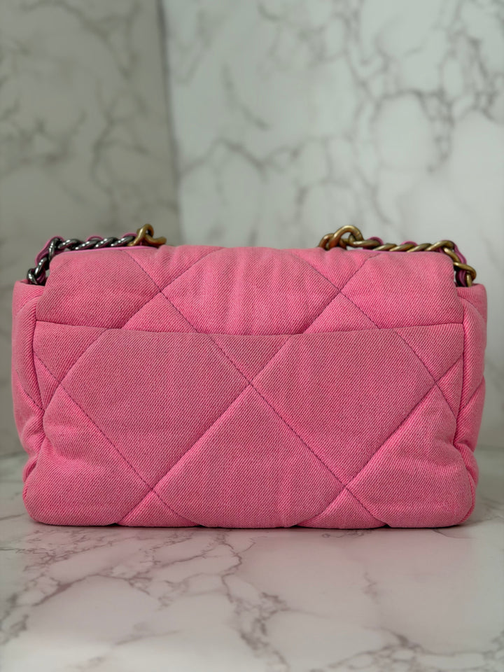 CHANEL 21S 2021 series 31 Pink Denim 19 size Small Flap Bag