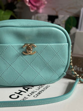 Load image into Gallery viewer, Chanel series 26 Tiffany Blue Goat skin LGHW Casual Trip Camera Case Bag
