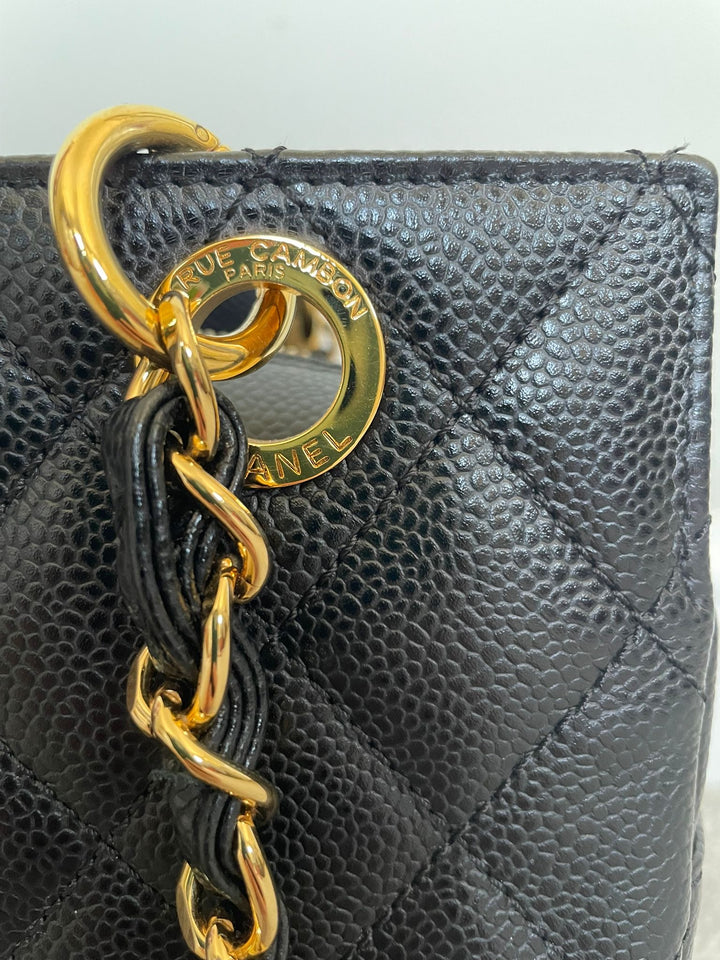 Petite Timeless Tote (PTT) in Black caviar GHW series 14 2011