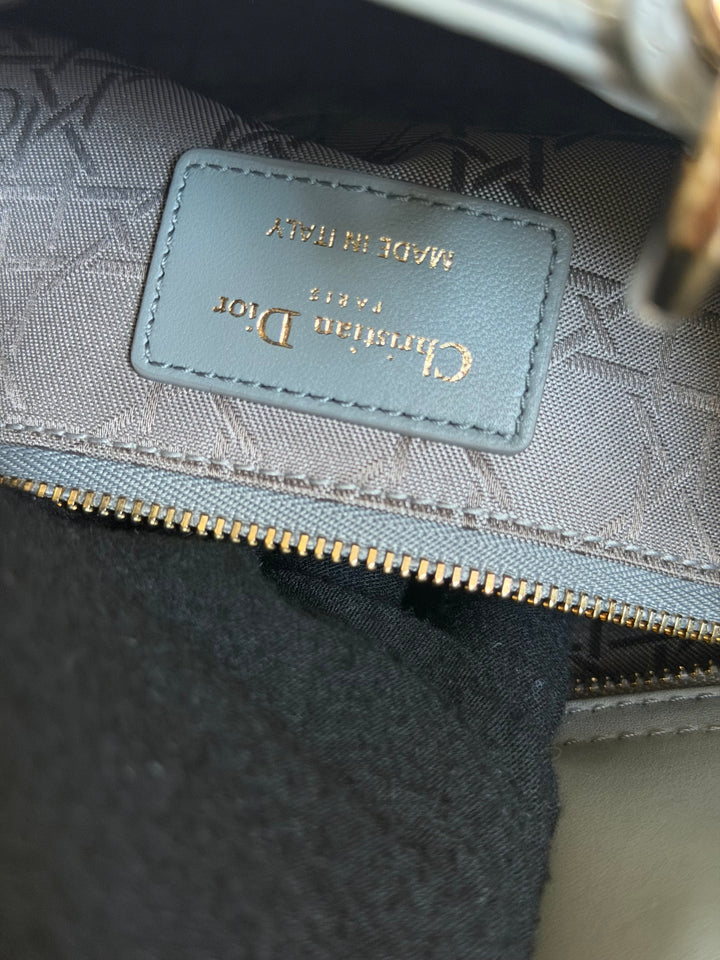 DIOR Lady Dior Grey Lambskin ABCDior size Small 2022 LGHW