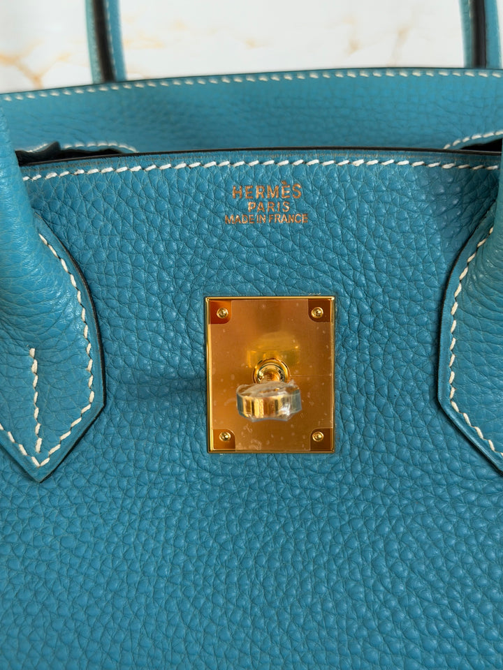 Hermes Birkin 30 in Bleu Jean Togo Leather GHW