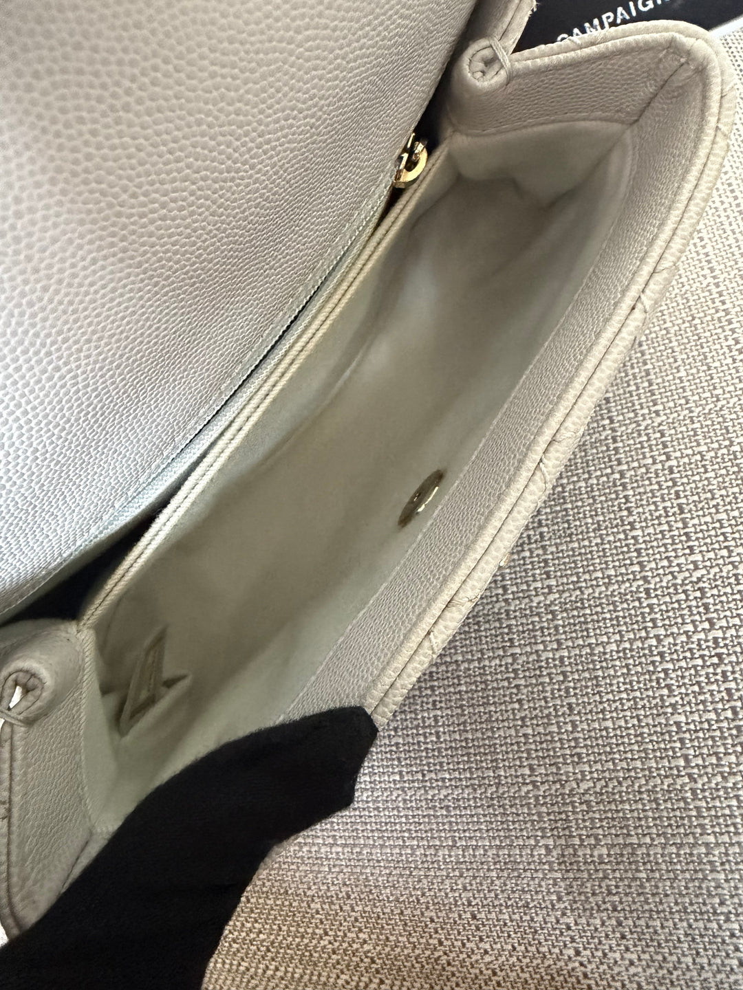 CHANEL series 27 Light Grey Caviar LGHW Coco Handle Size Small with Detachable Shoulder strap 2018