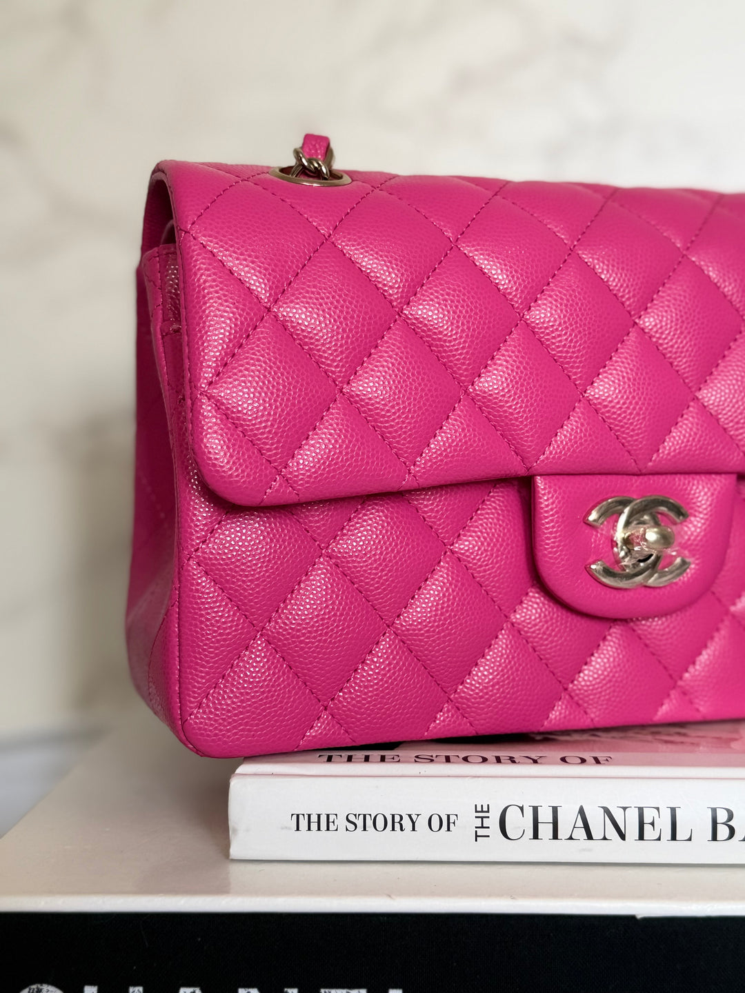 CHANEL 22P/K Hot Barbie Pink Caviar LGHW Small Timeless Classic Double Flap Bag 2022