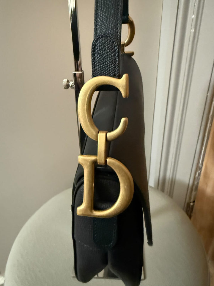 DIOR Saddle Flap Bag GHW Size Medium with Guitar Strap 2020