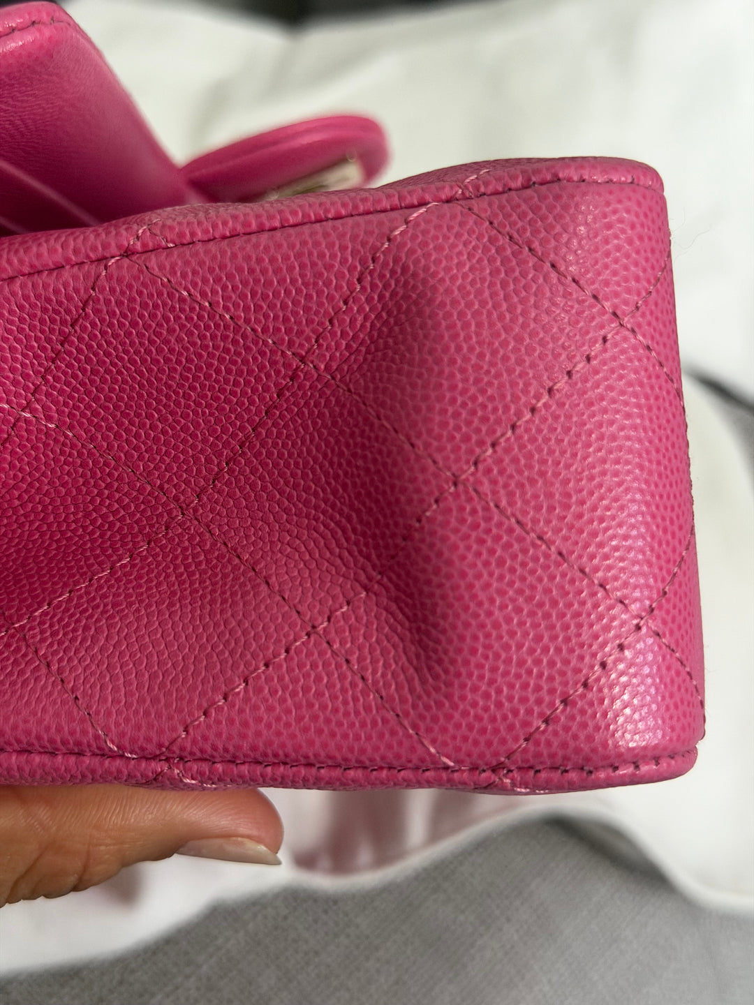 CHANEL series 27 19C Barbie Pink Caviar LGHW 11.12 Medium M/L Timeless Classic Double Flap Bag