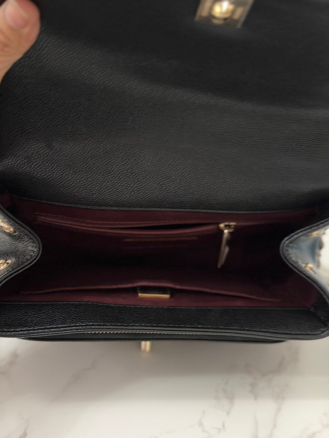 CHANEL Black Caviar LGHW Medium Business Affinity Flap Bag Microchipped