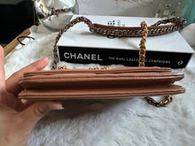 Load image into Gallery viewer, Chanel 19 Wallet on chain (WOC) in 21K 2021 Fall/Winter Collection Caramel Brown Lambskin Mixed Hardware
