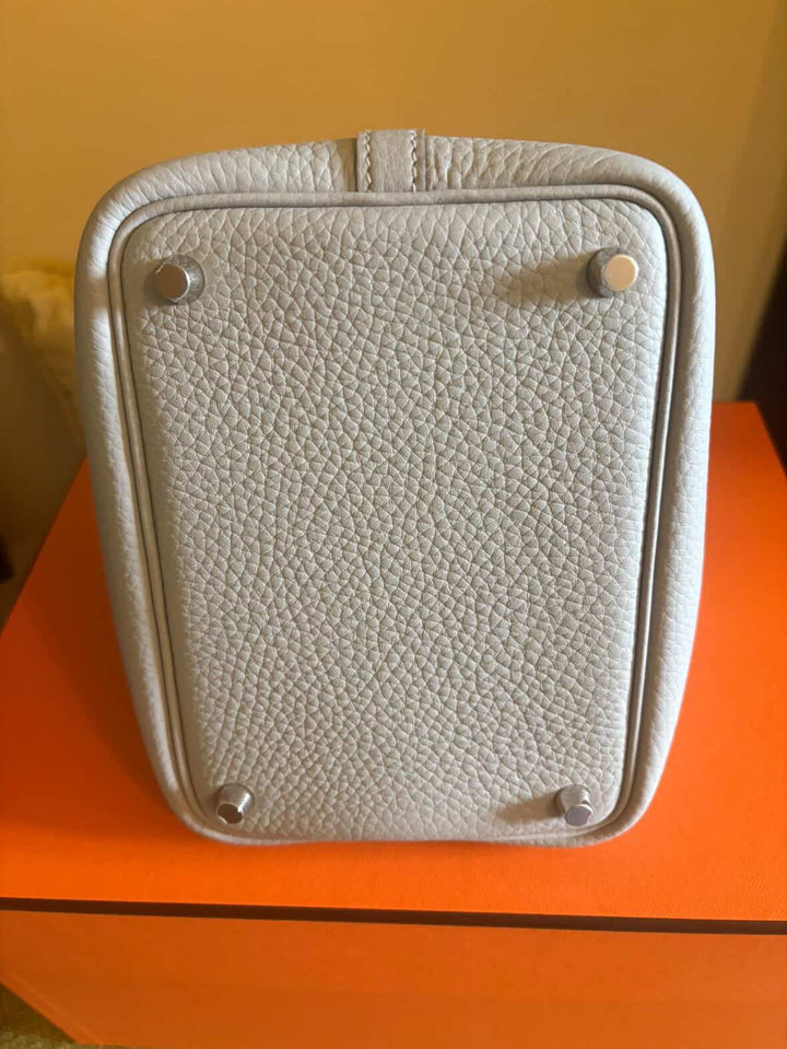 Hermès Picotin 18 in Blue Glacier with palladium hardware