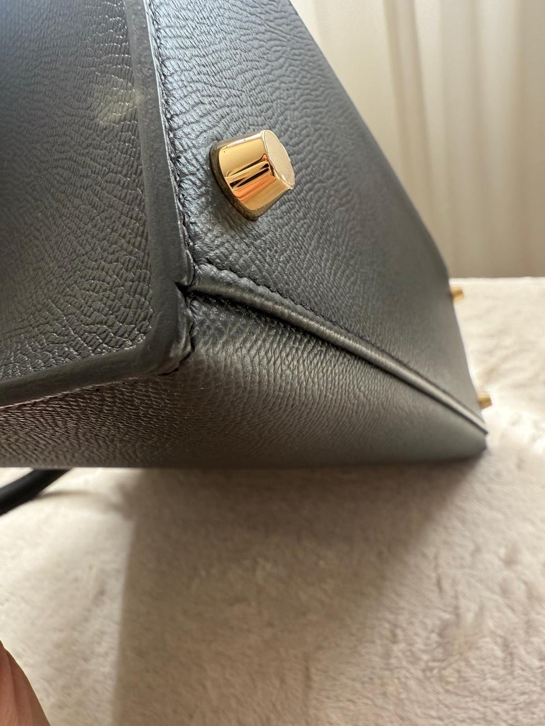 Hermès Kelly 28 Black Sellier Epsom Leather GHW Stamp B 2023 Kept unused Box fresh