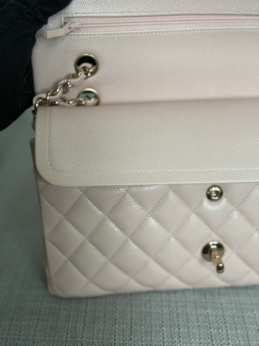 CHANEL 21C 2021 Rose Clair Caviar LGHW Medium ML 11.12 Timeless Classic Double Flap Bag