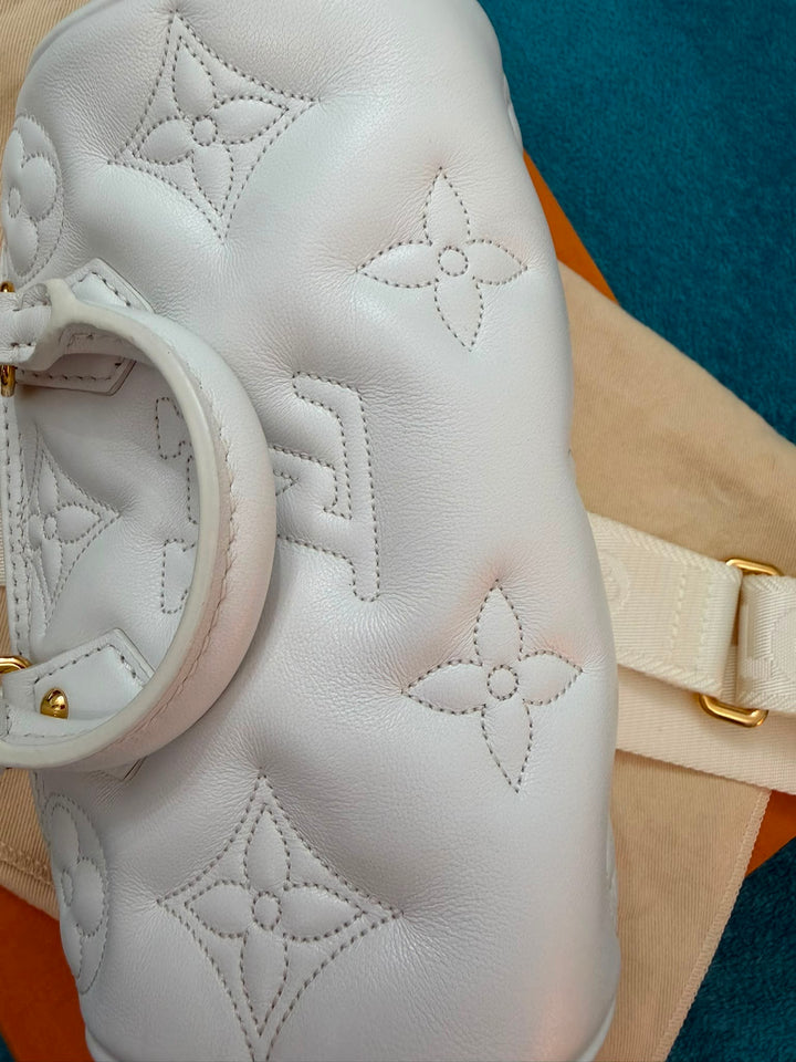 LOUIS VUITTON Papillon BB in Snow Emprinte Leather