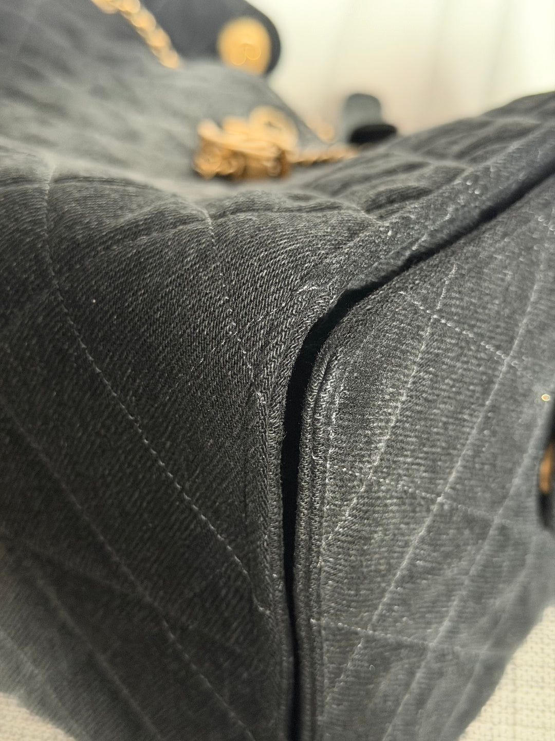 CHANEL 25S 2025 Black Denim Medium 25 Hobo Bag with Detachable Pouch Aged GHW