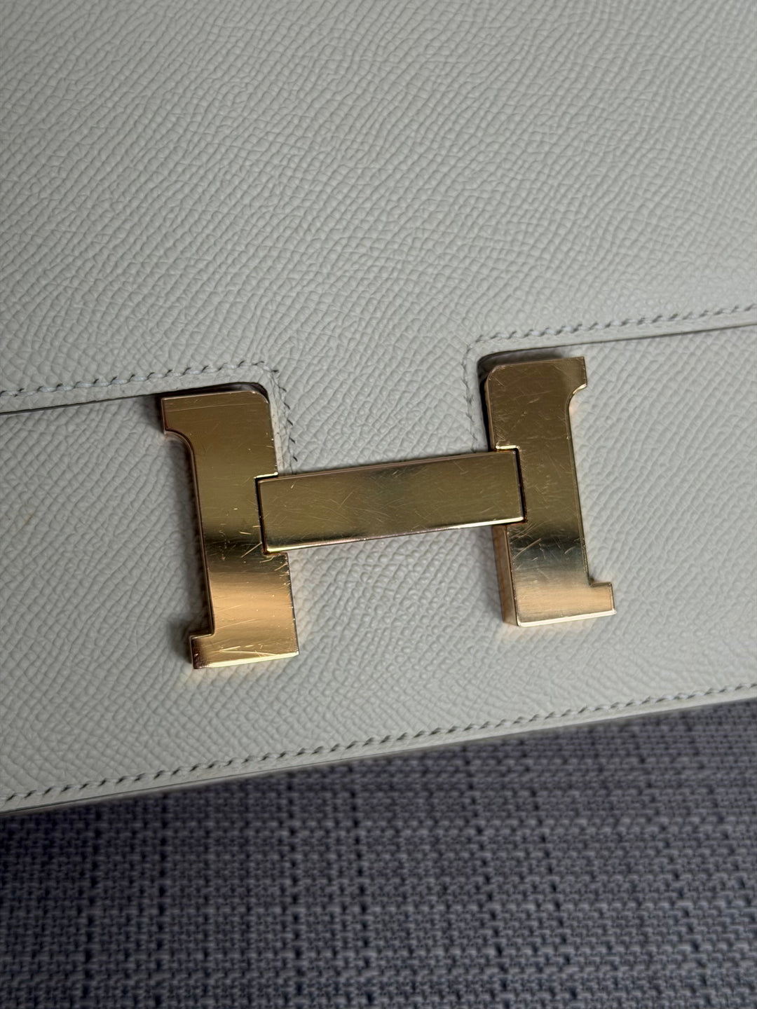 Hermès Constance 18 Mini Constance Craie Epsom Leather RGHW