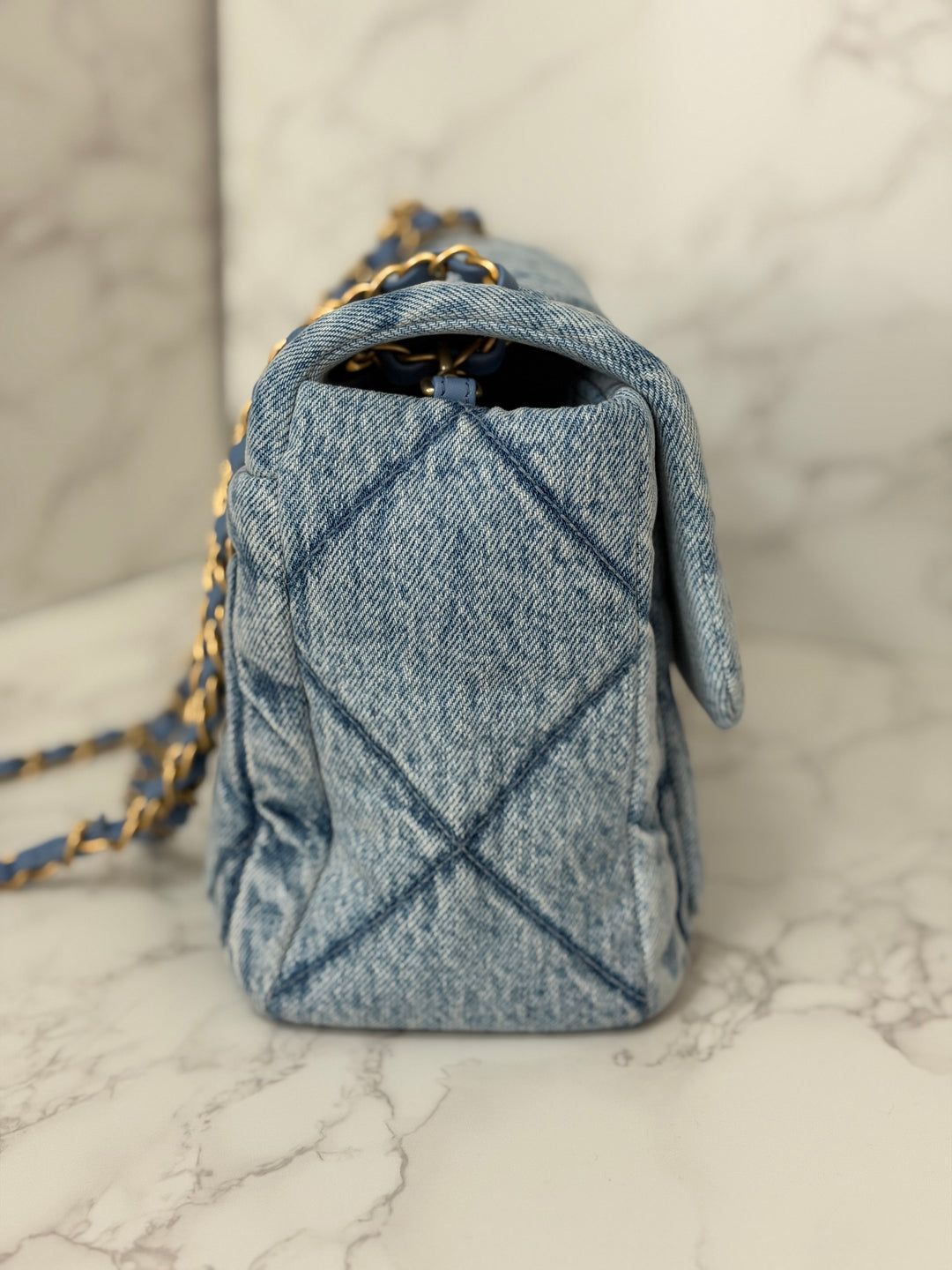 CHANEL 25K collection 2025 Blue Denim Large Flap Bag