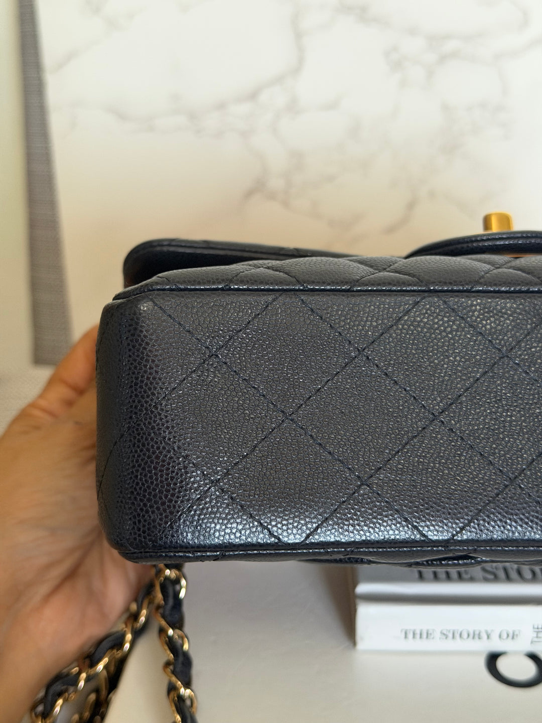 CHANEL series 31 Dark Navy Caviar LGHW Small Timeless Classic Double Flap Bag 2020/2021