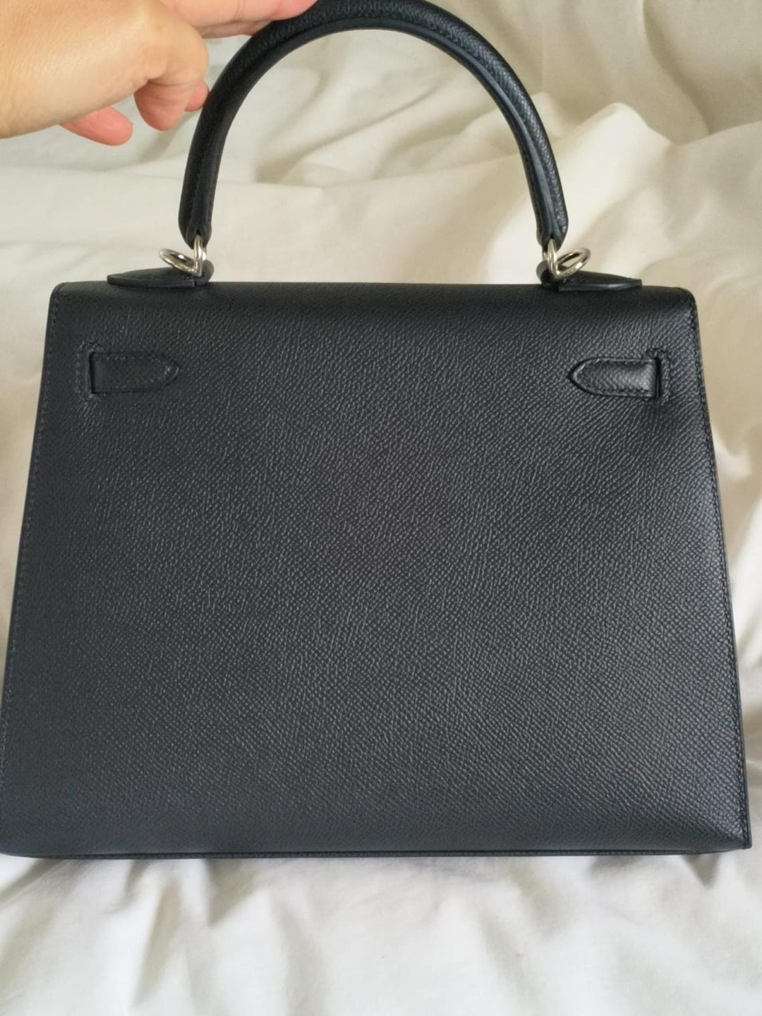HERMÈS Kelly 25 Noir Black Epsom Leather Sellier PHW Stamp W 2025 NEW