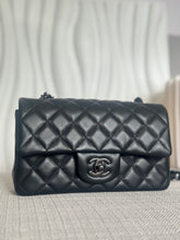 Load image into Gallery viewer, Chanel 2021 21B So Black Hardware Black Lambskin Mini Rectangular Flap Bag
