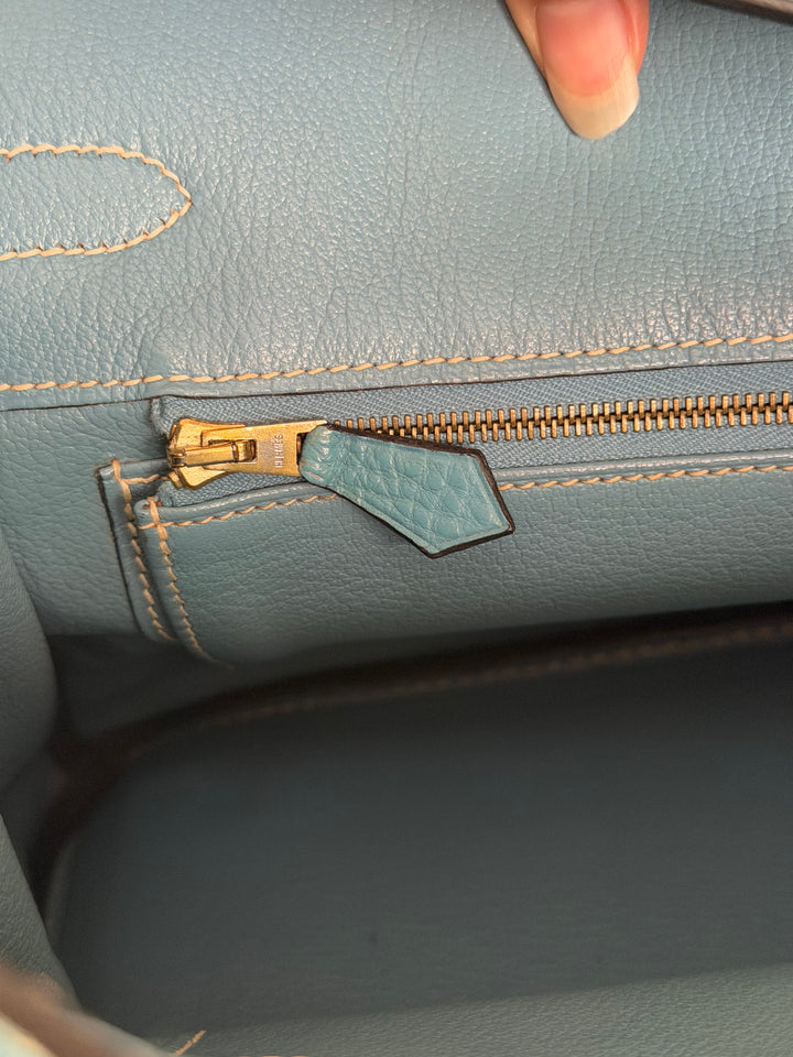Hermes Birkin 30 in Bleu Jean Togo Leather GHW