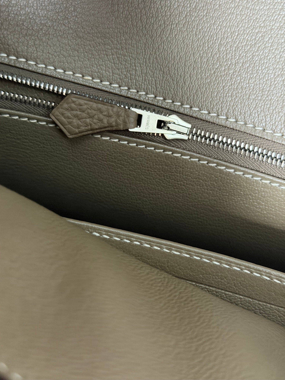 Hermès Etoupe Togo Leather PHW Birkin 30 Stamp A 2017