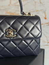Load image into Gallery viewer, Chanel series 28 2018/2019 Navy Lambskin Champagne GHW Trendy CC Flap Bag size Small with Detachable Strap
