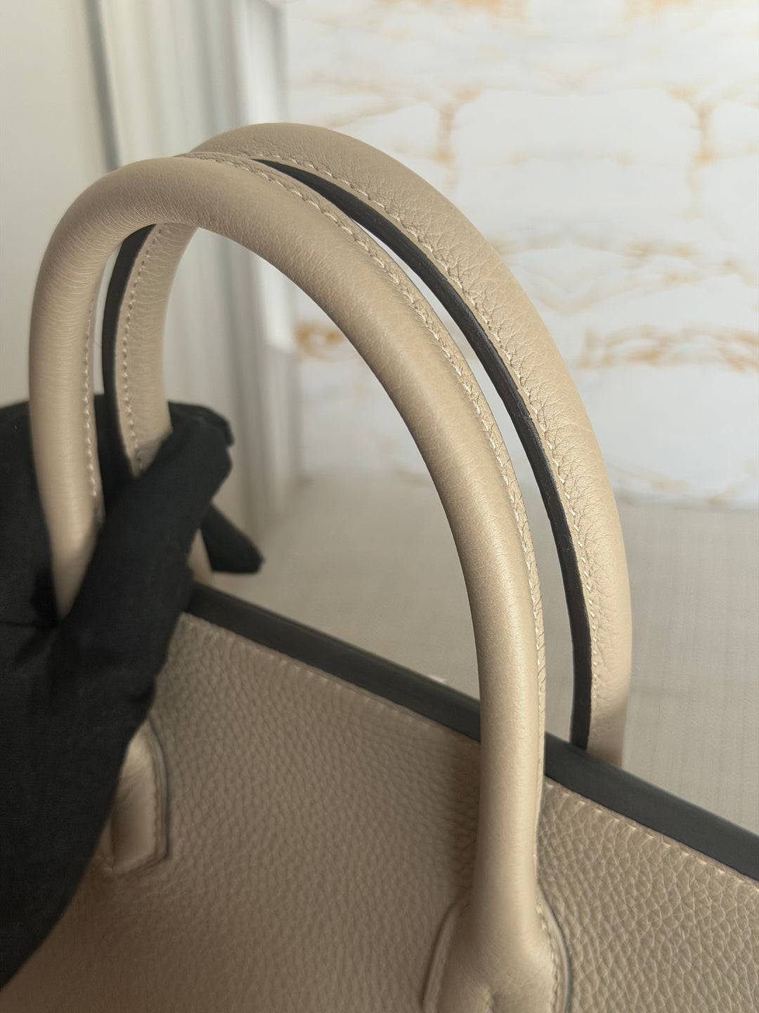 Hermès Gris Tourterelle Togo Leather PHW Birkin 30 Stamp T 2015