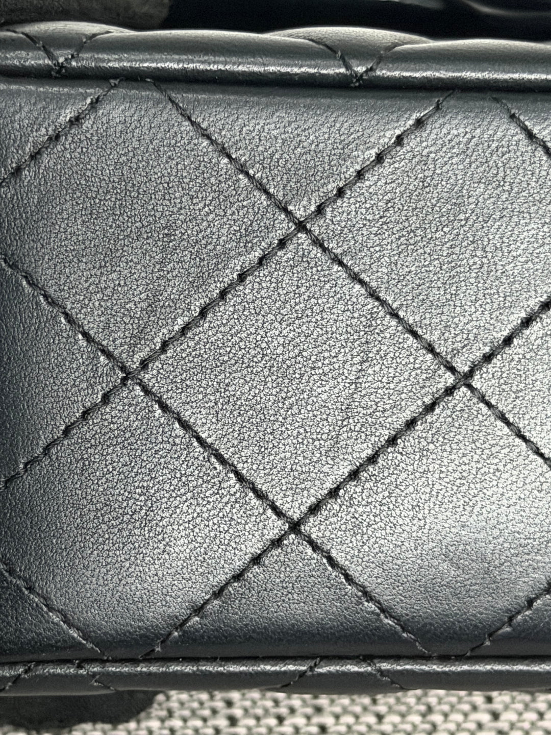 CHANEL Black Lambskin LGHW Mini Rectangular Flap Bag 2025