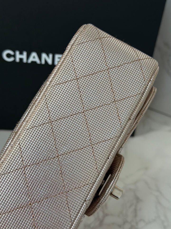 CHANEL series 21 16C 2016 Pixel Pinky Gold Calf Skin SHW Mini Rectangular Flap Bag