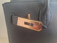 Load image into Gallery viewer, HERMES Noir/Black Togo Leather RGHW Birkin 30 Stamp D 2019
