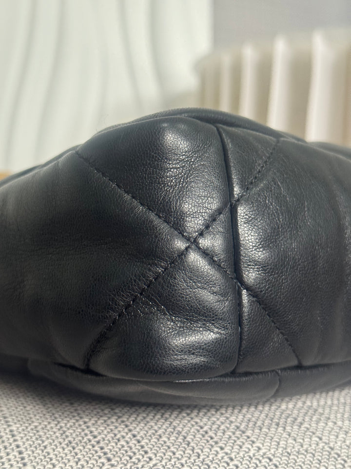 CHANEL 19 Size Small Black Lambskin Mixed Hardware Flap bag with Top Handle